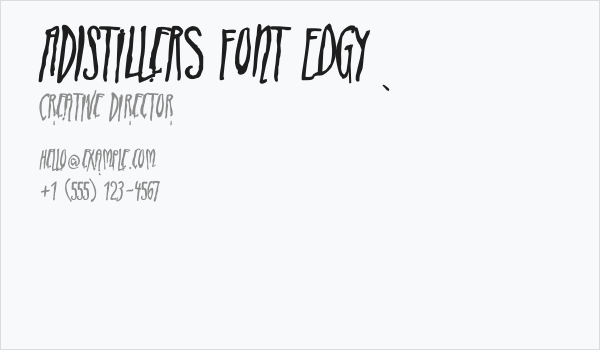 ADIstiLleRS Font Edgy Business Card