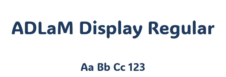 ADLaM Display Regular Font Preview