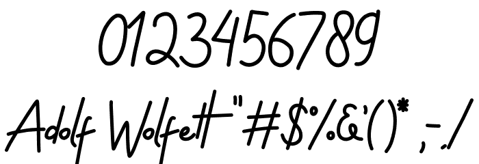ADOLF WOLFETT DEMO Font OTHER CHARS