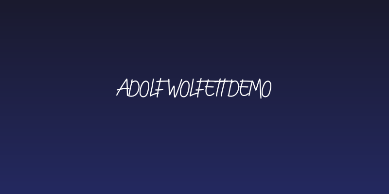 ADOLF WOLFETT DEMO Social Header