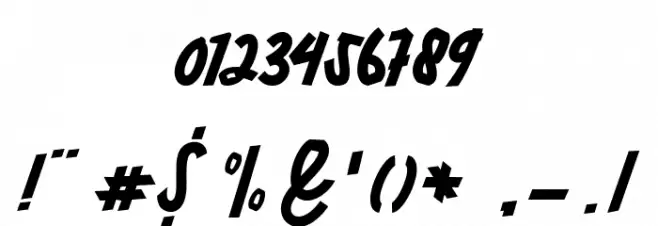 ADRENALINE Font OTHER CHARS