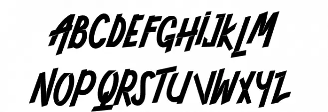 ADRENALINE خط أحرف كبيرة