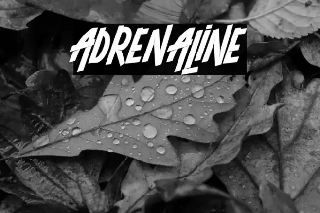 ADRENALINE Font examples