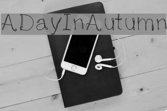 ADayInAutumn Font examples