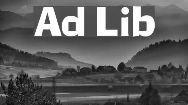 Ad Lib Шрифта examples
