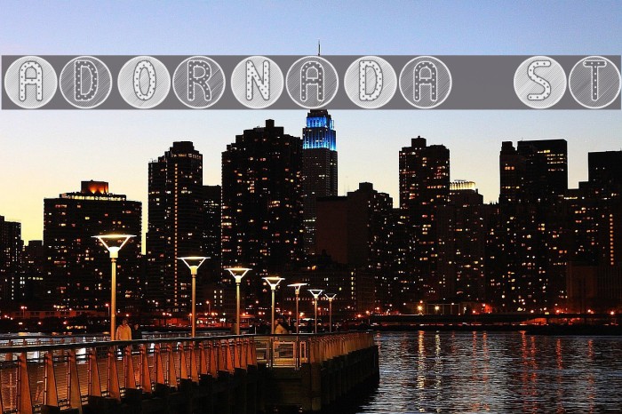 AdOrNaDa St Font examples