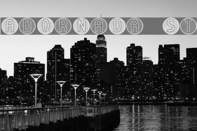 AdOrNaDa St Шрифта examples