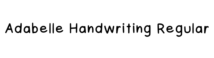 Adabelle Handwriting Regular  नि: शुल्क फ़ॉन्ट्स डाउनलोड