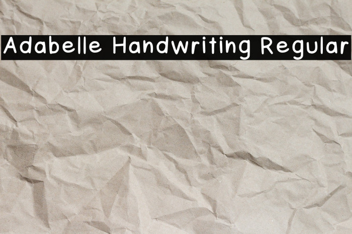 Adabelle Handwriting Regular Example 1