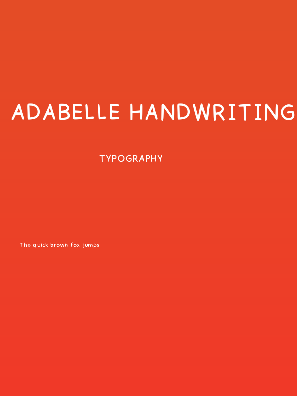 Adabelle Handwriting Regular Poster