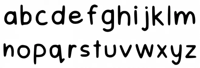 Adabelle Handwriting Regular 字体 小写