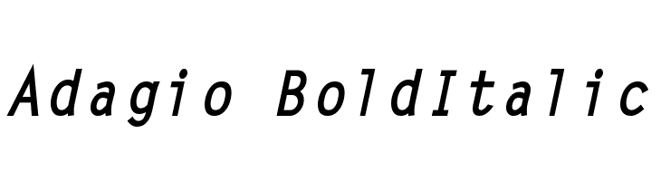 Adagio BoldItalic Fonte