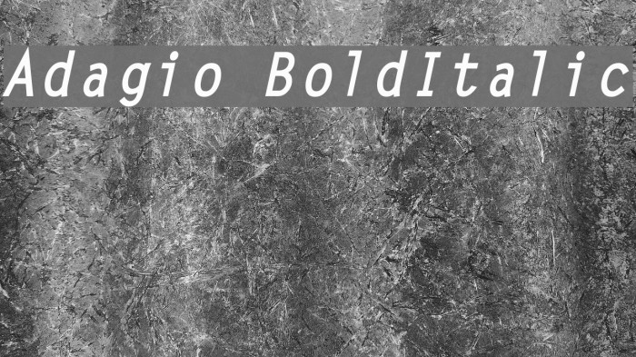 Adagio BoldItalic Font examples