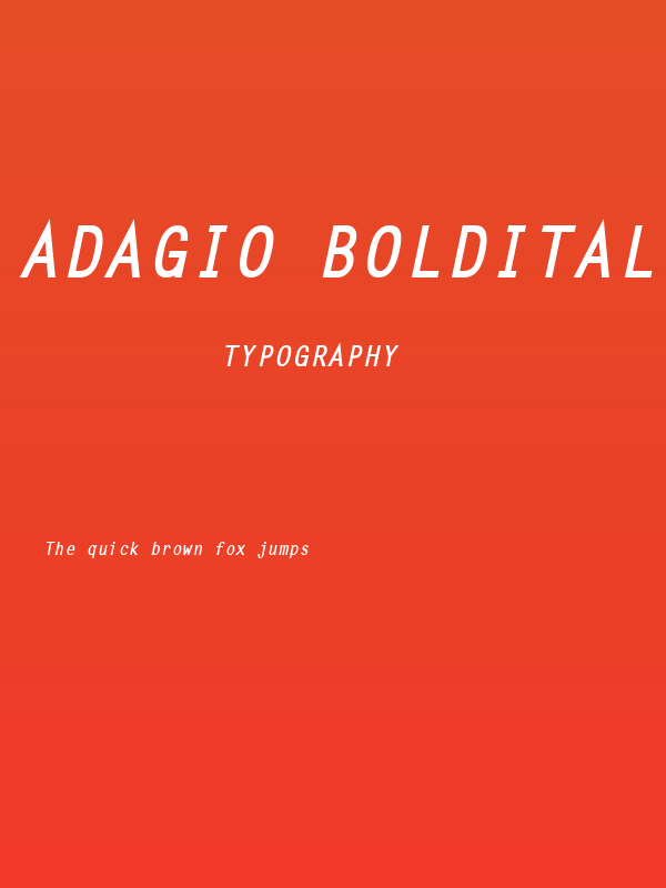 Adagio BoldItalic Poster