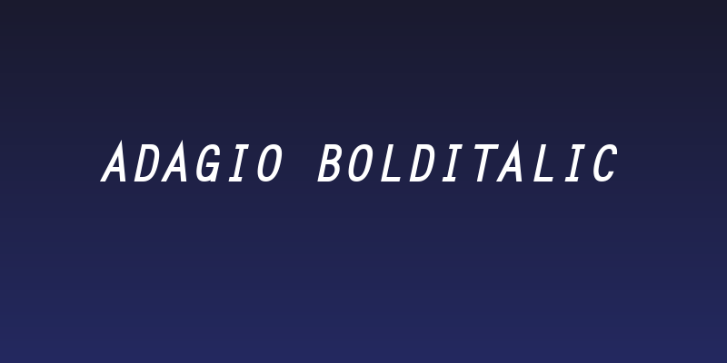 Adagio BoldItalic Social Header