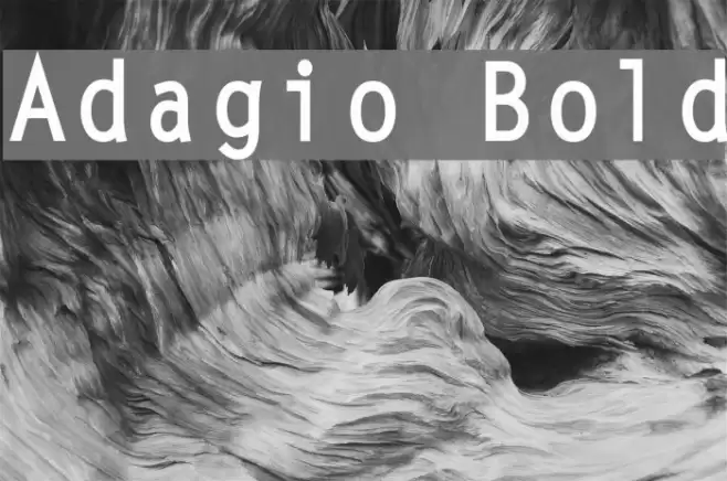 Adagio Bold Font examples