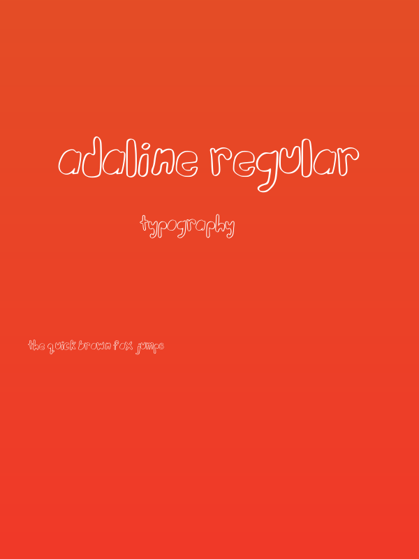 Adaline Regular Poster