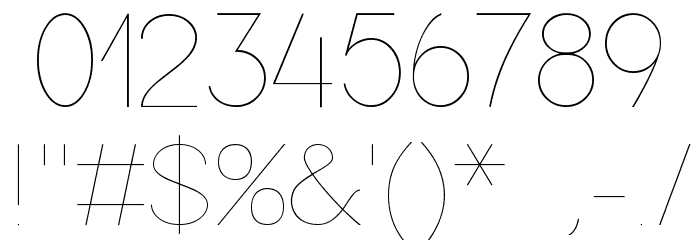 Adam Light Font OTHER CHARS