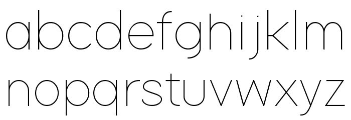 Adam Light Font LOWERCASE