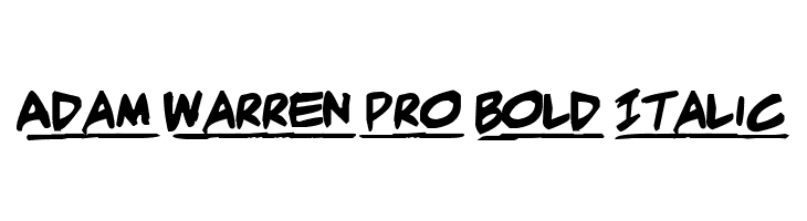 Adam Warren pro Bold Italic Font