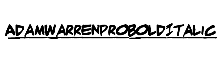 Adam Warren pro Bold Italic Шрифта
