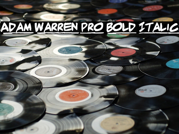 Adam Warren pro Bold Italic फ़ॉन्ट examples