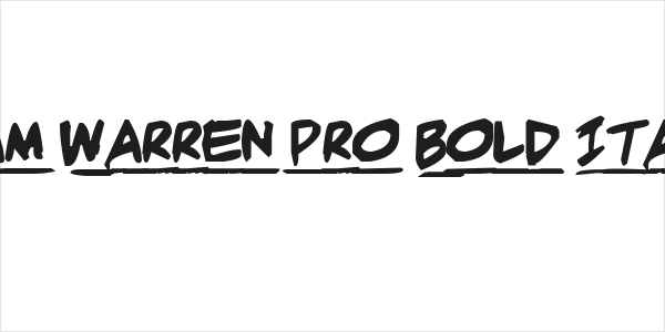 Adam Warren pro Bold Italic Logo