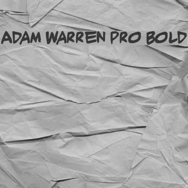 Adam Warren pro Bold Font examples