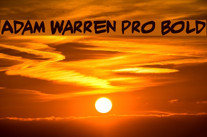 Adam Warren pro Bold Font examples