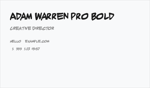 Adam Warren pro Bold Business Card