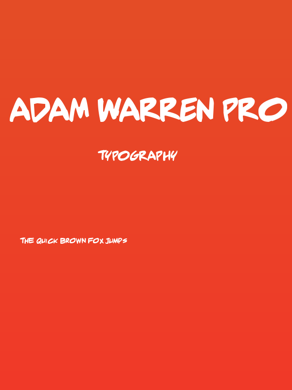 Adam Warren pro Bold Poster