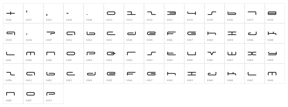 Adam-s-Font Character Map