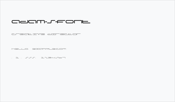 Adam-s-Font Business Card