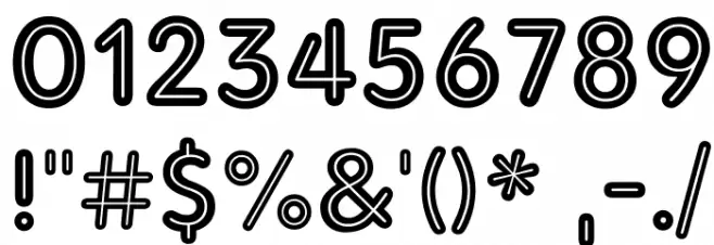 AdamGorry-Inline Font OTHER CHARS