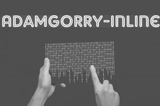 AdamGorry-Inline Font examples