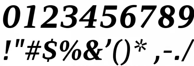 AdamantBG-BoldItalic Font OTHER CHARS