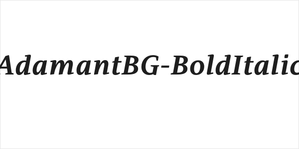 AdamantBG-BoldItalic Logo