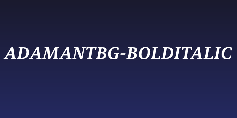 AdamantBG-BoldItalic Social Header