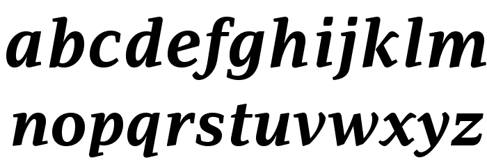 AdamantBG-BoldItalic Font LOWERCASE