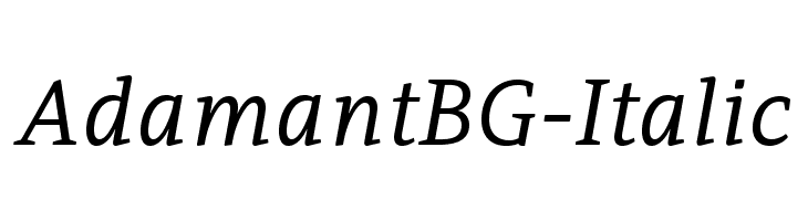 AdamantBG-Italic Font