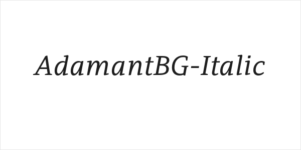 AdamantBG-Italic Logo