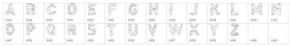 Adamas-Regular Character Map