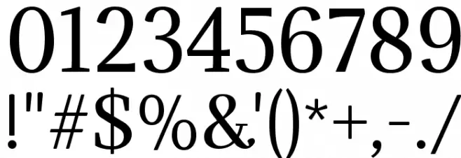 Adamina Regular Font OTHER CHARS