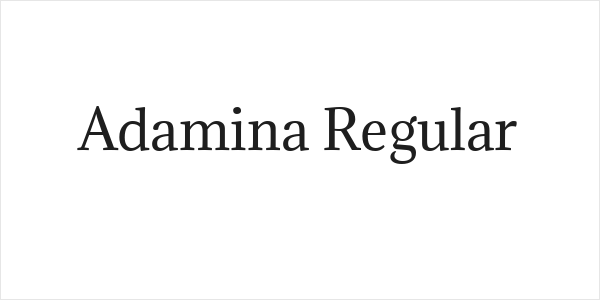 Adamina Regular Logo