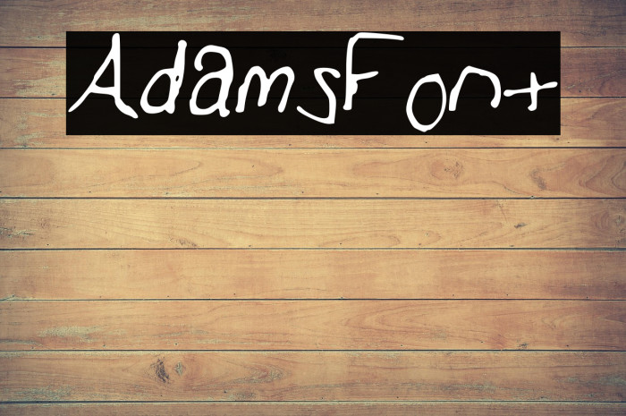 AdamsFont Example 1
