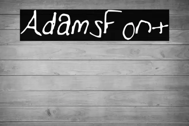 AdamsFont Font examples