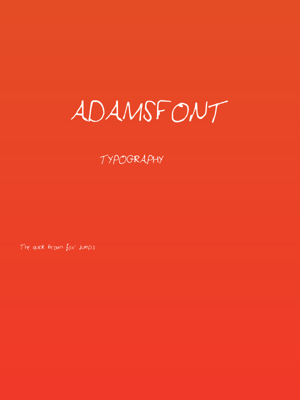 AdamsFont Poster