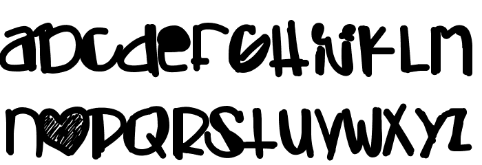 AdamskiHand Font LOWERCASE