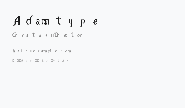 Adamstype Business Card
