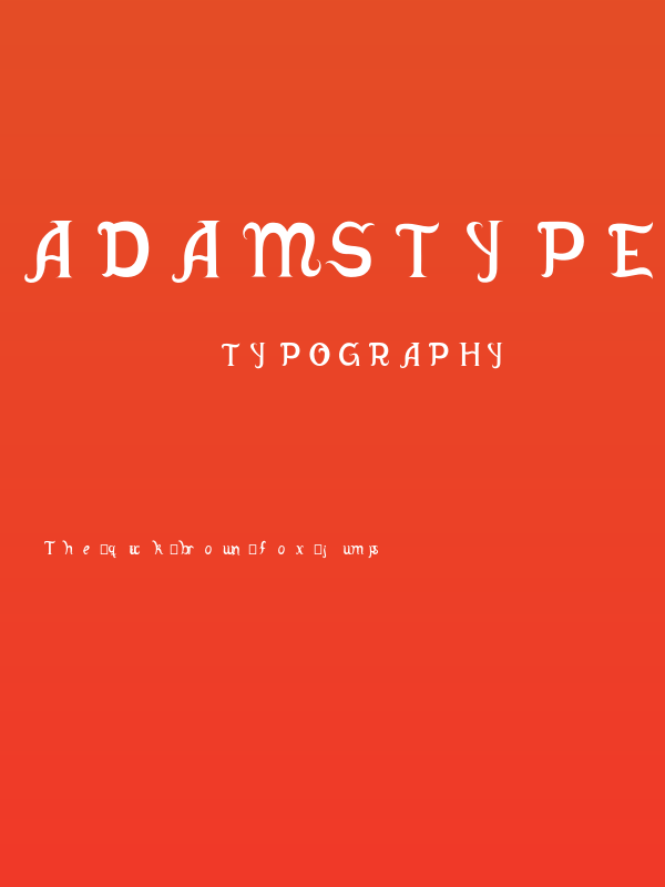 Adamstype Poster